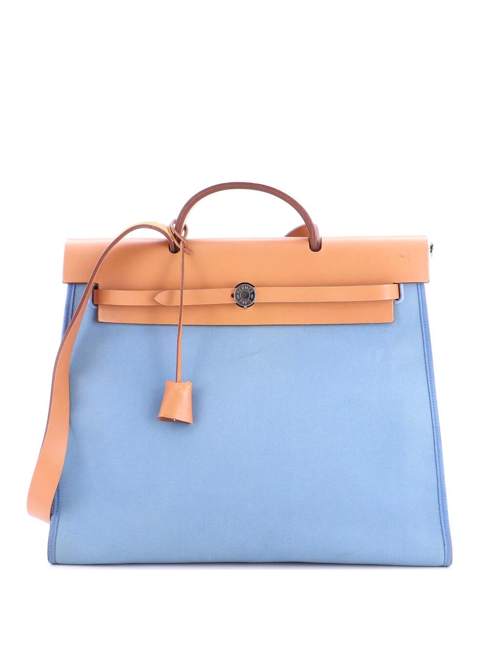 Hermes Herbag Zip Leather And Toile 39 #281645H22B